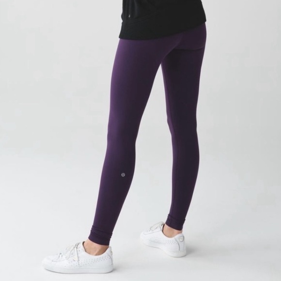 Lululemon Wunder Under Pant *Reversible Rare Color Deep Zinfandel / Black Size 4 - Picture 4 of 14